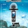 Depisuta 3 Housing Case, 40M Deep Diving Protective Housing Shell Anti Fog High Transparency PC Underwater Protective Case with Dual Port for 3, Depisutadae7ikrx46 view 2