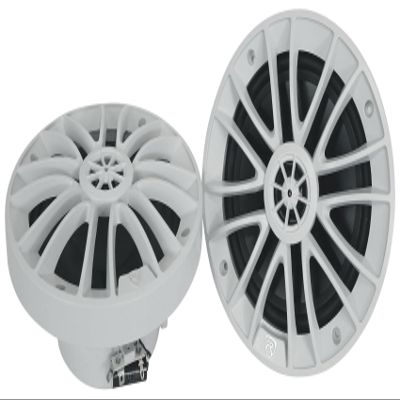 Rockville Pair RM-PREMIUM-65 White 6.5" 600W Marine Boat Speakers, True Coax Design, 4-Ohm, Waterproof Poly Injection Cone, High-Power Handling for Boats, ATVs, and UTVs