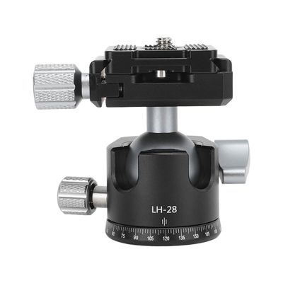 Vikye 360 Degree Panoramic Head with Universal Quick Release Plate, Aluminum Alloy, 6kg Load Capacity, 3/8" Thread Mount for Tripod