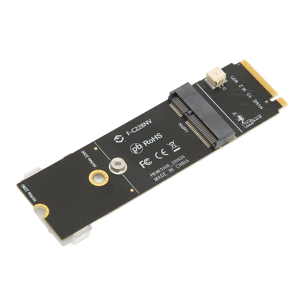Yunir M.2 AE to M.2 M Key SSD Riser Card, Stable Converter for Network Card and SSD