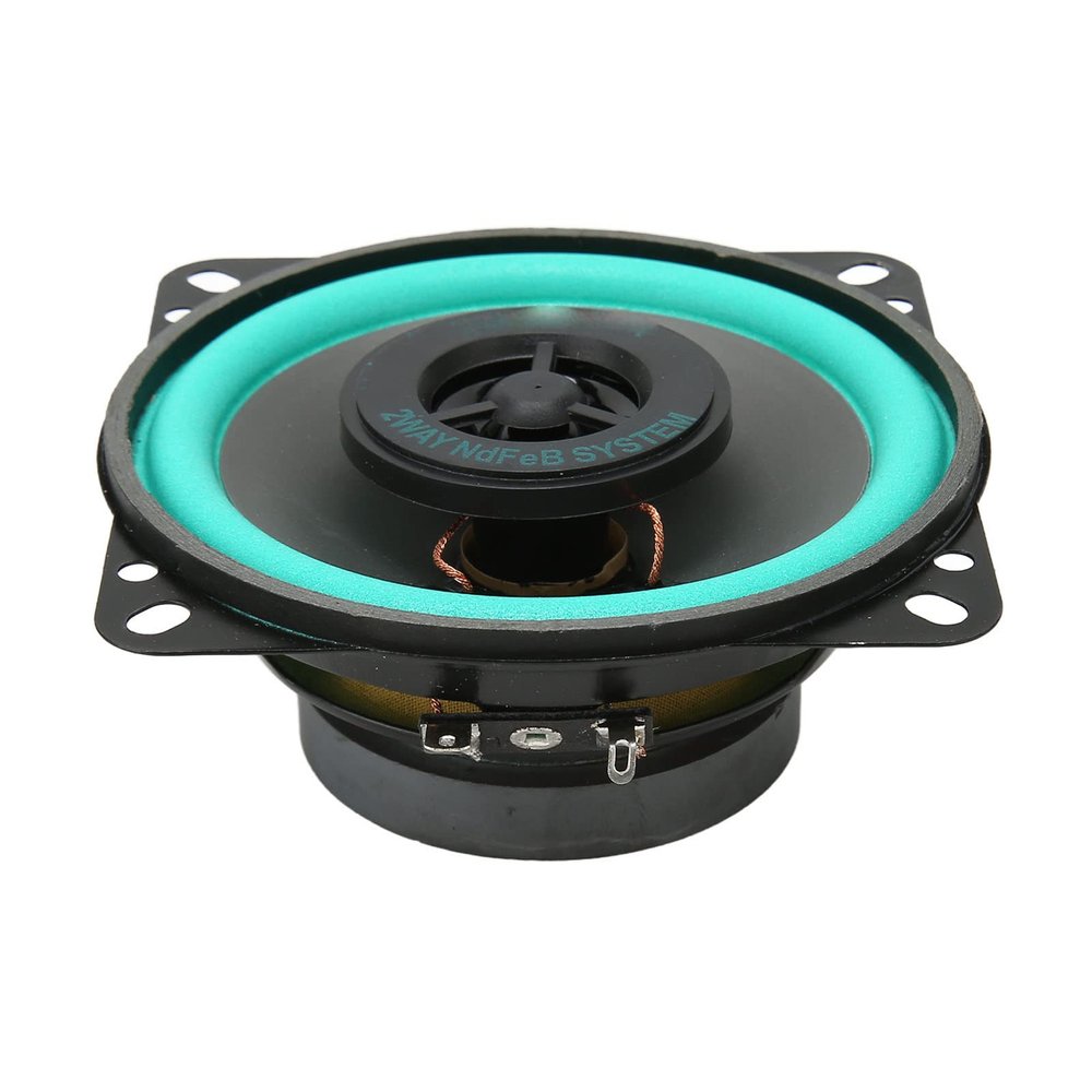 Car Speakers, 4 Inch Car Door Stereo Speakers, 100W Max, 4 Ohm Impedance, High Fidelity Full Range Coaxial Audio