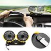 aqxreight USB Dual Head Car Fan Portable Air Conditioner Auto Cooler Ventilation 12V (Black and Yellow), aqxreight1vrgt8a9wm-03 view 3