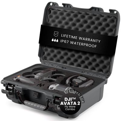 NANUK 925 Waterproof Hard Case with Foam Insert for DJI Avata 2 Fly More Combo - Graphite
