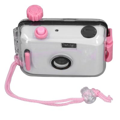 Yunir Film Camera, 35mm Reusable Film Camera, Case, for Snorkeling, Lightweight, Easy to Use, Shutter Speed 1 100s F 9 28MM Lens (White and)