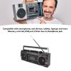 Cassette Tape Player Bluetooth, Cassette Player AM FM SW Radio Stereo, Tape Player Recorder with Speaker and Earphone Jack, USB, TF Card Player, for Daily (Black) view 3