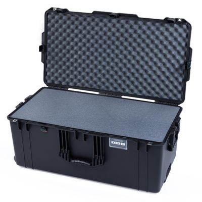 ColorCase Pelican Air 1646 Case Black - Large Size Waterproof Case with Pick & Pluck Foam & Convoluted Lid Foam - Black Handles & Latches