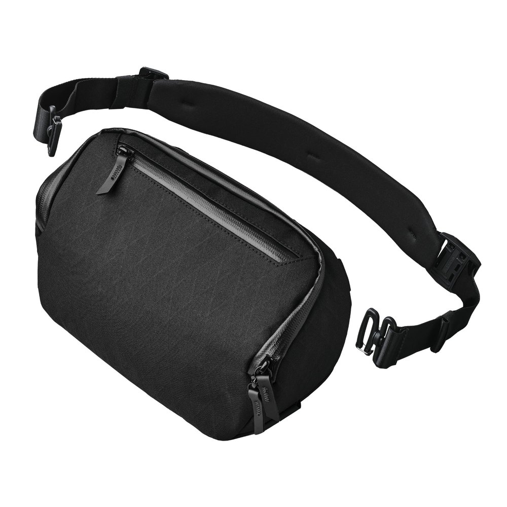 ALPAKA Vertex Pouch - All-in-One Sling Bag, EDC Pouch, and Desk Caddy - Fits an iPad Mini, Headphones, and More - Weatherproof Black X-Pac RX36 Fabric