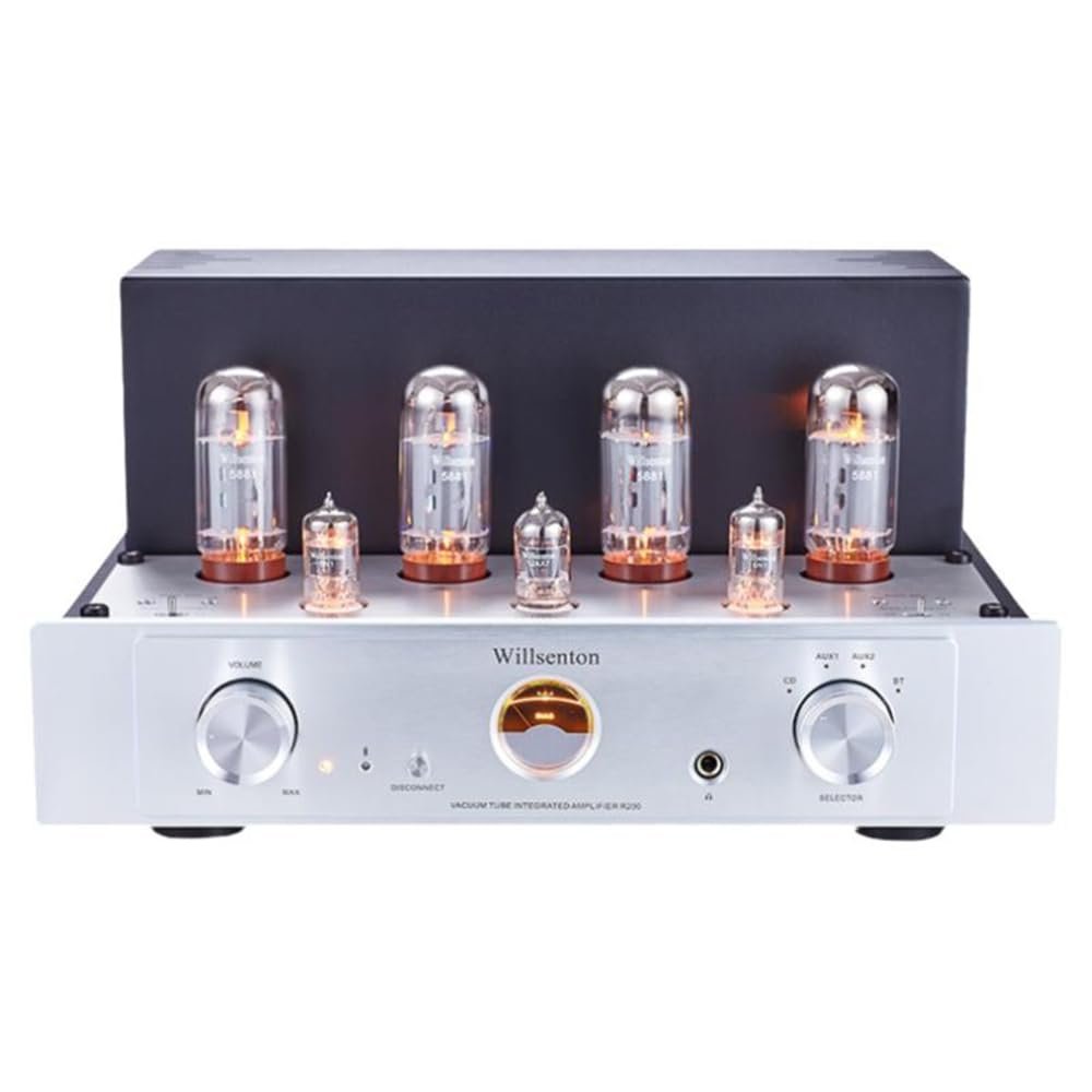 WILLSENTON R200 5881x4 Tube Amplifier Integrated Amplifier Headphones amp (Silver)