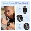 YMS Android Smart Watch for Women - Bluetooth Call,Compatible with Android & iOS2.0" HD Screen, Heart Rate/Sleep/Step Tracker, 100+ Sports Modes,IP68 Waterproof Men Fitness Tracker (Black) view 3