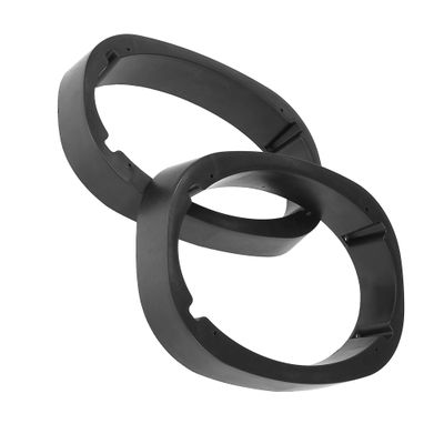 Karlass Car 2Pcs Car Universal Speaker Spacer Mounting Ring Adapter for 6x9 Speaker Plastic 46mm Thickness Black Hollow