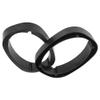 Karlass Car 2Pcs Car Universal Speaker Spacer Mounting Ring Adapter for 6x9 Speaker Plastic 46mm Thickness Black Hollow view 3