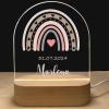 Fallover Personalised Gifts - Customised Night Lights with Name & Date, Baptism Gifts for Girls/Boys, Kids Night Light Bedroom - Toddler Led Night Light, Rememberance Presents - Christmas Gift view 1