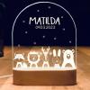 Customised Baby Kids Night Light - Personalised Gifts with Name, Christening Gifts for Girls / Boys, Dimmable Kids Lamp Night, Baptism Memorial Gift, Baby Newborn Birthday Presents - Christmas Gifts view 1