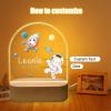 Personalised Baby Night Light Kids Night Light - Customised Night Lights with Name & Date, Baptism Gifts for Girls / Boys, Dimmable Kids Lamp Night, Baby Newborn Birthday Presents - Christmas Gift view 2