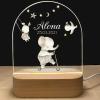 Fallover Personalised Gifts - Customised Night Lights with Name & Date, Baptism Gifts for Girls/Boys, Kids Night Light Bedroom - Toddler Led Night Light, Rememberance Presents view 1
