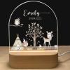 Fallover Personalised Gifts - Customised Night Lights with Name & Date, Baptism Gifts for Girls/Boys, Kids Night Light Bedroom - Toddler Led Night Light, Rememberance Presents - Christmas Gift view 1
