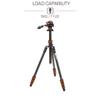 3 Legged Thing Billy Video Carbon Fibre Travel Tripod Kit - Lava Black/Orange (BILLYVIDEOLAVA2.0) view 2