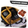 Mikikit 4pcs Camera Case Bag Dividers DSLR Camera Inserts Protection Compartment Brown Easy DIY Insert for Accessories view 3