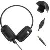 iBenzer Bumptect Headphones with Microphone for Kids School, Over-Ear Wired Heaphones Volumn Adjuster, 3.5mm Jack Wired Cored Headset for Children, K12, Education, Kindle, Tablet, PC, Black view 1