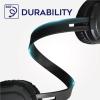 iBenzer Bumptect Headphones with Microphone for Kids School, Over-Ear Wired Heaphones Volumn Adjuster, 3.5mm Jack Wired Cored Headset for Children, K12, Education, Kindle, Tablet, PC, Black view 2