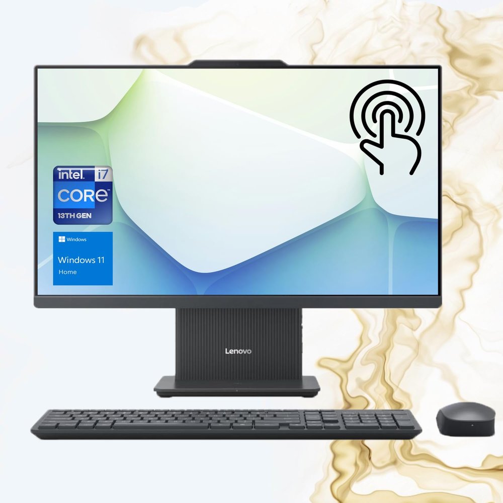 Lenovo IdeaCentre I Gen 9 All-in-One, 27" FHD 100Hz Touchscreen, Intel Core i7-13620H, 64GB DDR5 RAM, 4TB PCIe SSD, Wireless KB & Mouse, HDMI, RJ-45, Wi-Fi 6, Webcam, Win 11 Home, Grey