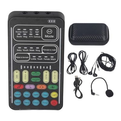 Voice Changer Handheld with 8 Sound Effects, Plug and Play High Compatibility, Compact Size for PC Mobile