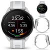 Wearable4U Garmin Forerunner 165 Music Running Smartwatch, Colorful AMOLED Touchscreen, Training Metrics and Recovery Insights Includes PowerPack +Adapters Bundle, Mist Gray/Whitestone view 3