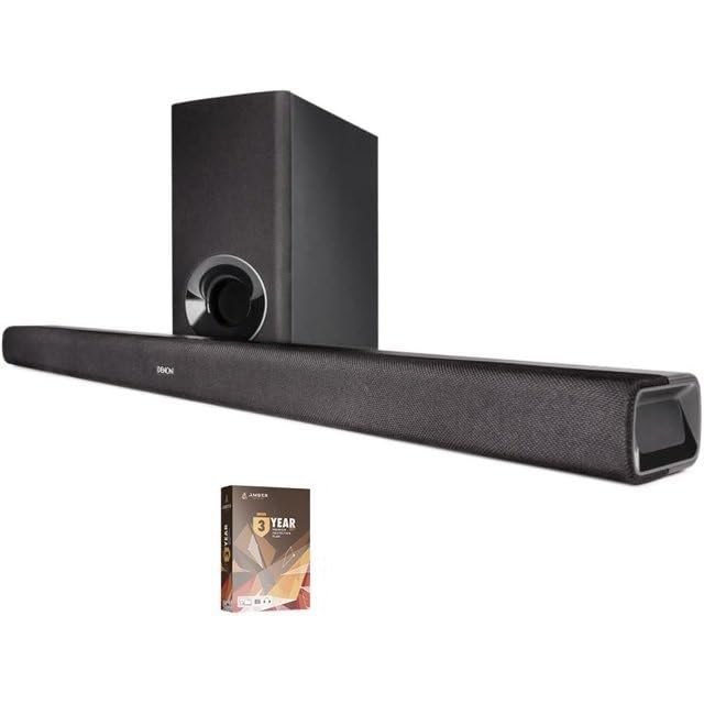 Denon DHT-S316 Bluetooth Sound Bar and Subwoofer with an Additional 1 Year Extended Amber Protection (2020), Black