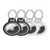 Belkin Apple AirTag Reflective Secure Holder w/Key Ring, Scratch-Resistant Case w/Raised Edges - Protective AirTag Keychain Accessory for Keys, Child Tracking Device, Pets - Grayscale (4-Pack) view 1