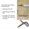 Black/Night COVEREase Cord Cover 9 ft Faux Silk Fabric Lamp Cord Cover - Cable Sleeve, Wire Cover, Cord Hider for Cable Management for Electrical Lighting Fixtures (2 Pack) view 4