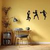3 Women Girls Basketball Player Silhouette Wall Decals Home Girls Rooms Nursery Bedroom Living Office Bedroom Art Murals Black 22x15 in view 2