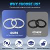 Tongze 6.5" Speaker Spacers, 0.63" Thickness Metal Speaker Adapter Rings for Cars/Boats/Trucks/RV Custom Subwoofer Mounting view 2