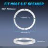 Tongze 6.5" Speaker Spacers, 0.63" Thickness Metal Speaker Adapter Rings for Cars/Boats/Trucks/RV Custom Subwoofer Mounting view 3