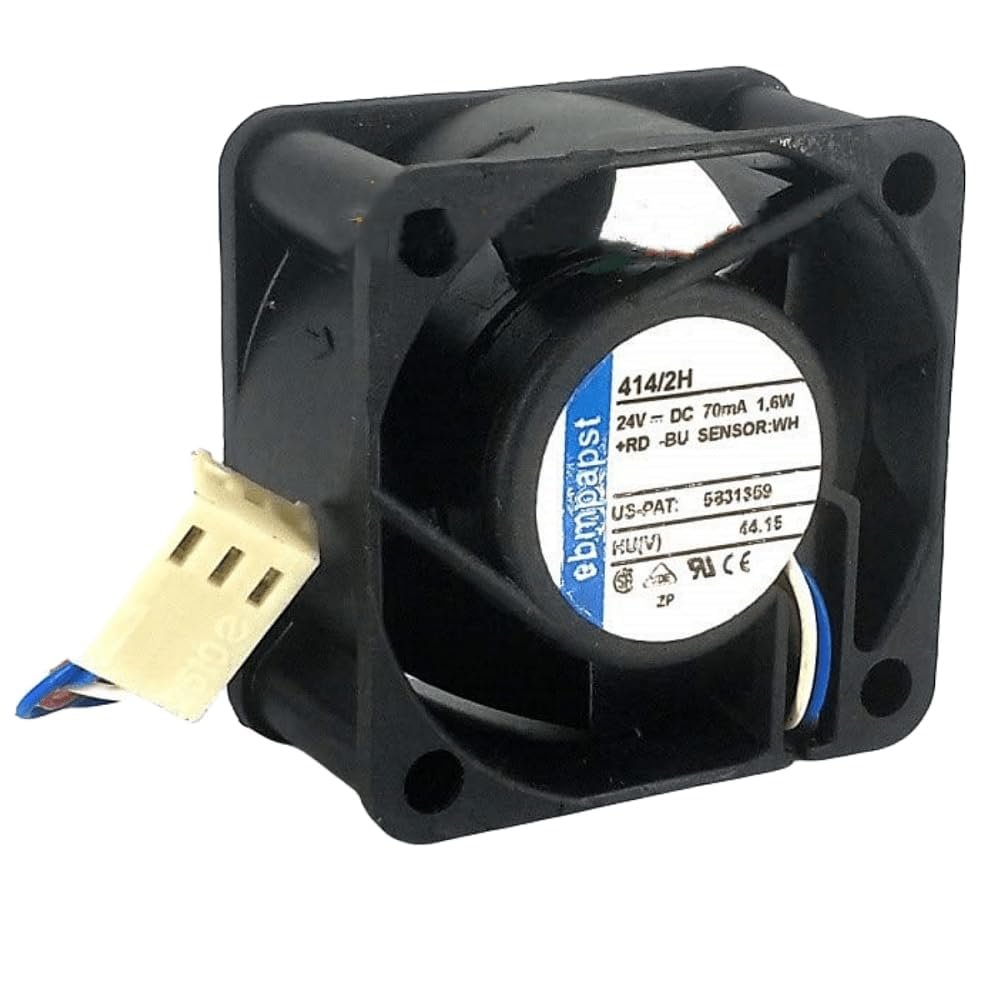 414/2H 24V 0.07A 40MM Fan - 4020 1.6W 40X40X20MM 4020 3-Wire Cooling Fan, Black