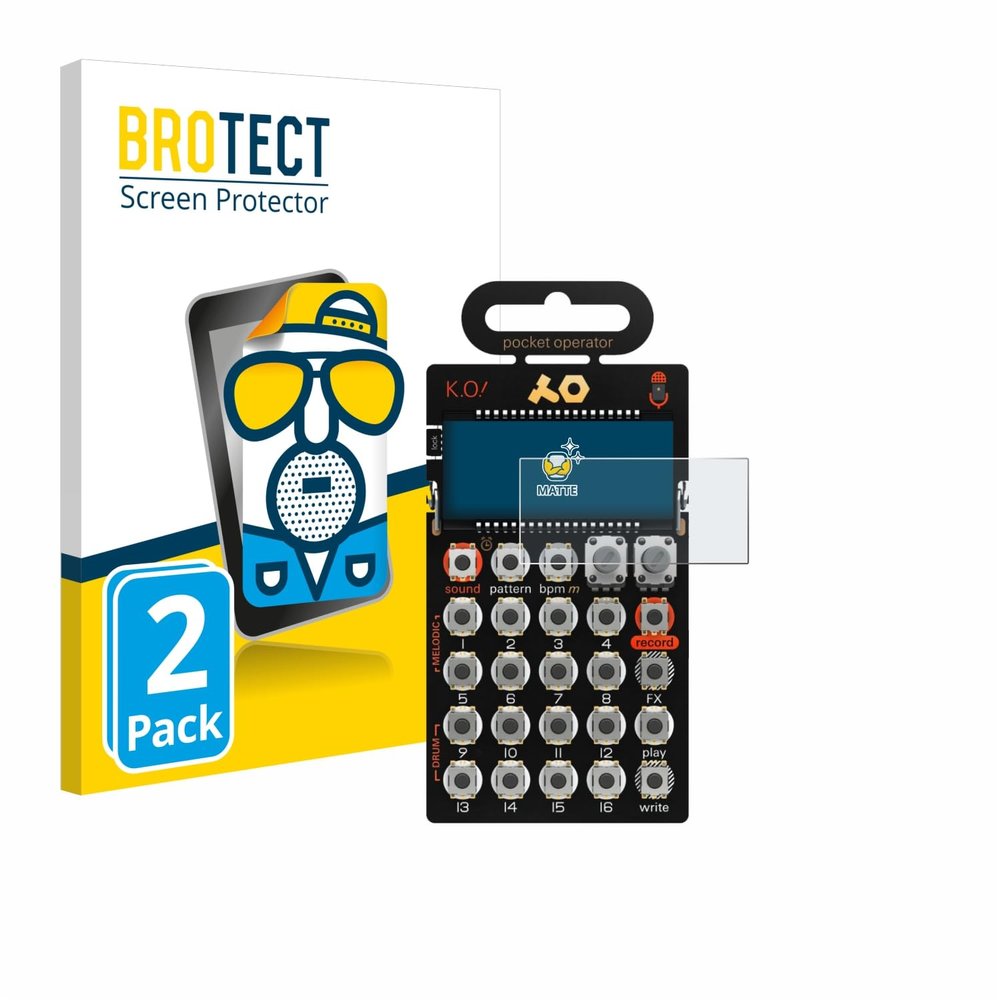 brotect Screen Protector Anti-Glare Compatible with Teenage Engineering PO-33 K.O! (2 Pack) Screen Protector Matte, Anti-Fingerprint Protection Film
