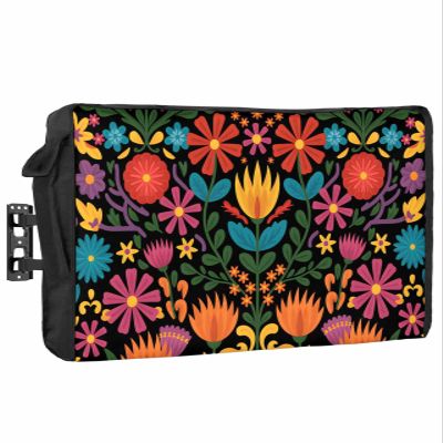 DecorLovee Outdoor TV Cover 48 to 50 Inches Weatherproof, Colorful Spring Floral Outdoor TV Enclosure with Remote Control Pocket, Ethnic Mexican Vibrant Colored TV Screen Protectors for Outside TV