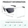 Eyekepper TR90 Sports Half-Rimless Bifocal Sunglasses Baseball Running Fishing Driving Golf Softball Hiking Readers (Matte Transparent, 2.00) view 3