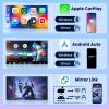 8 Cores 4+64G Car Radio for Toyota Corolla 2014 2015 2016, 10.1" Touch Screen Bluetooth Radio with Carplay Android Auto 32EQ Bluetooth5.0 WiFi GPS 1280 * 720P Backup Camera view 3