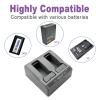 JIEYUEXIN Dual Charger Compatible with Trimble Total Station Battery, Dual Battery Charger Compatible with Trimble S8 S6 R6 R7 R8 R10 GNSS GPS RTK Battery view 3
