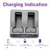 JIEYUEXIN Dual Charger Compatible with Trimble Total Station Battery, Dual Battery Charger Compatible with Trimble S8 S6 R6 R7 R8 R10 GNSS GPS RTK Battery view 4