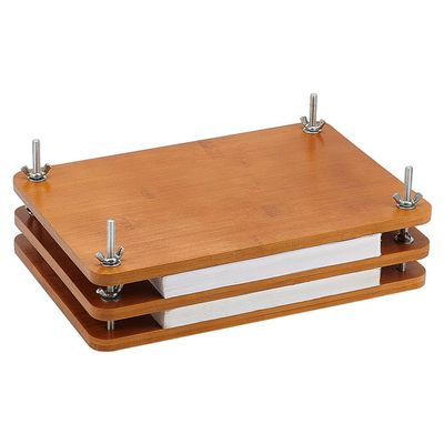 BENECREAT Wooden Book Press Bookbinding Machine, 11.2x7.7inch Portable Binding Press Tool with Iron Nut for Home, School, Office Bookbinding Supplies