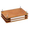 BENECREAT Wooden Book Press Bookbinding Machine, 11.2x7.7inch Portable Binding Press Tool with Iron Nut for Home, School, Office Bookbinding Supplies view 1