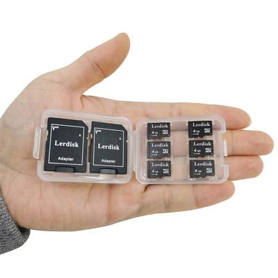 Factory Wholesale Micro SD Card 4GB Pack of 6 in Bulk Micro SDHC with SD Adapter Produced by Authorized Licencee(4GB C6)