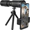 TSMBIKE 4K 10-300X40mm Monoculars Telescope, BAK4 Prism,FMC Lens, HD Waterproof Super Telephoto Zoom Monocular Telescope with Tripod for Bird Watching/Camping/Travelling/ view 1
