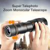 TSMBIKE 4K 10-300X40mm Monoculars Telescope, BAK4 Prism,FMC Lens, HD Waterproof Super Telephoto Zoom Monocular Telescope with Tripod for Bird Watching/Camping/Travelling/ view 3