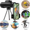 TSMBIKE 12x50 HD Waterproof Monocular Monocular Telescope High Power BAK4 FMC Prism Telescope with Smartphone Holder and Adjustable Tripod for Mobile Phone for Bird Watching Hiking Camping view 3