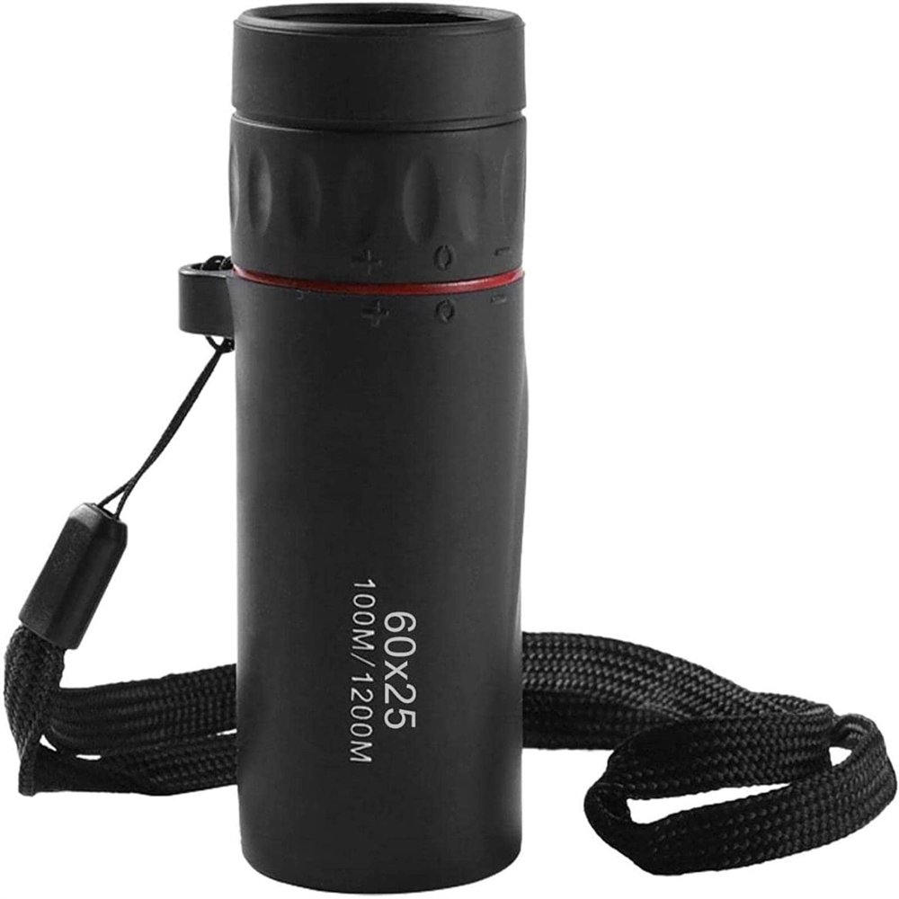 TSMBIKE Mini Black Telescope Zoom Adjustable Optical Monocular Telescope Scope Compact Portable Waterproof Fogproof Shockproof Binoculars Telescopes Camping Travel