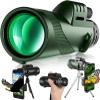 TSMBIKE Monocular Telescope 40x60 HD monocular Telescope Adults with Smartphone Holder Tripod Waterproof monocular Binoculars for Bird Watching Travel Hiking Concert view 1