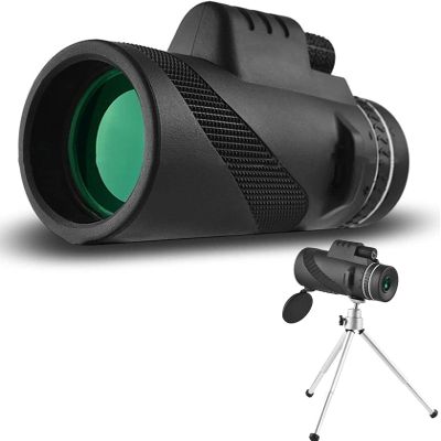 TSMBIKE 10x42 Monocular Telescope for Adults Kids, HD Compact High Power Waterproof Monocular Scope with Smartphone Holder Tripod for Bird Watching Hiking Travel Camping