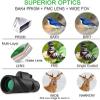 TSMBIKE 10x42 Monocular Telescope for Adults Kids, HD Compact High Power Waterproof Monocular Scope with Smartphone Holder Tripod for Bird Watching Hiking Travel Camping view 3